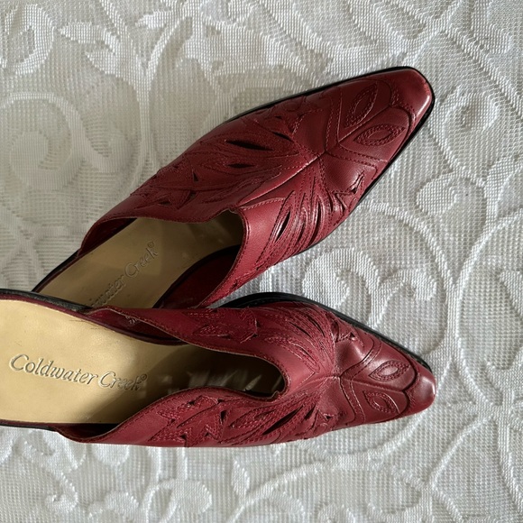 Cold Water Creek Red Cowboy | Slide On Mules - Picture 2 of 5